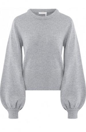 Кашемировый пуловер с круглым вырезом Chloé. Цвет: серый