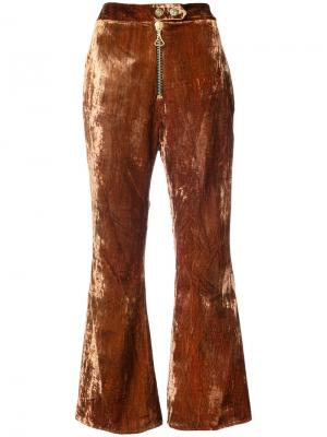 Укороченные брюки клеш Ellery. Цвет: коричневый