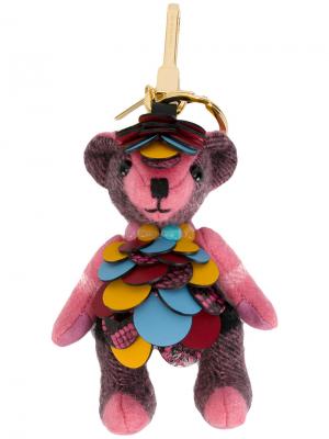 Подвеска в форме медведя Thomas Burberry. Цвет: розовый и фиолетовый