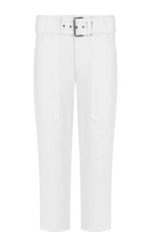 Укороченные джинсы прямого кроя с поясом Proenza Schouler. Цвет: белый