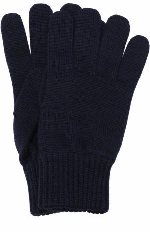 Шерстяные перчатки TSUM Collection. Цвет: темно-синий