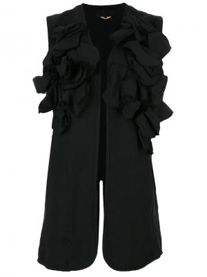 Пиджак без рукавов с аппликацией Comme Des Garçons. Цвет: чёрный