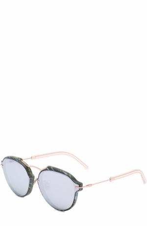Солнцезащитные очки Dior. Цвет: зеленый