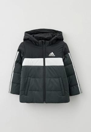 Куртка утепленная adidas. Цвет: серый