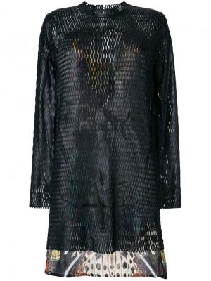Платье с перфорацией Roberto Cavalli. Цвет: чёрный