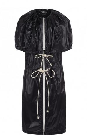 Однотонное мини-платье на молнии CALVIN KLEIN 205W39NYC. Цвет: черный