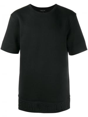 Объемная футболка Helmut Lang. Цвет: чёрный