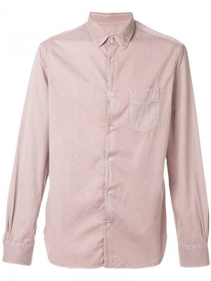 Джинсовая рубашка Officine Generale. Цвет: розовый и фиолетовый