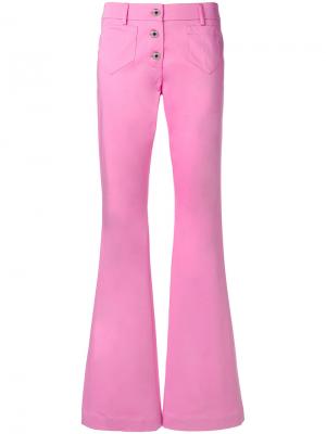 Расклешенные джинсы в стиле ретро Moschino. Цвет: розовый и фиолетовый