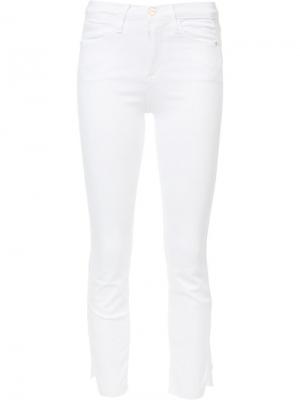 Укороченные джинсы с высокой талией Frame Denim. Цвет: белый