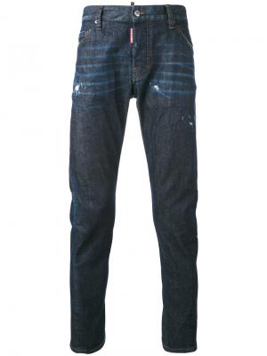 Зауженные джинсы Dsquared2. Цвет: синий