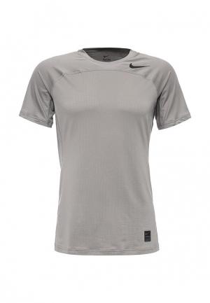 Футболка спортивная Nike. Цвет: серый