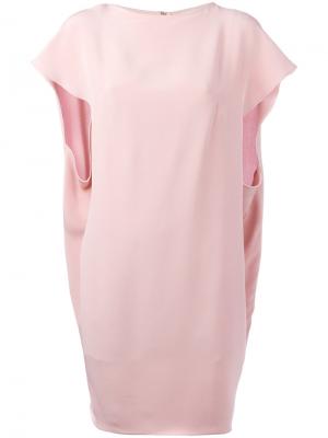 Платье-кейп Gianluca Capannolo. Цвет: розовый и фиолетовый