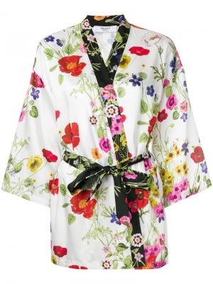 Кимоно с цветочным принтом Blugirl. Цвет: белый