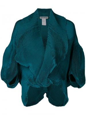 Пиджак с драпировкой Issey Miyake. Цвет: зелёный