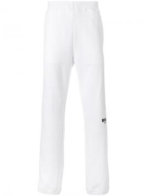 Спортивные брюки с логотипом MSGM. Цвет: белый