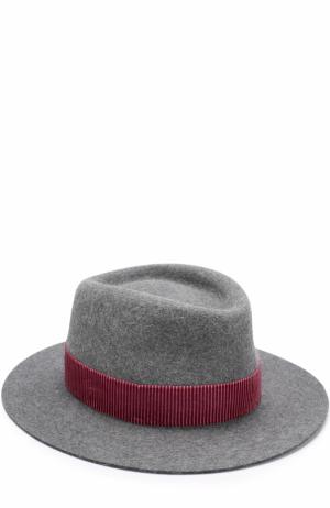 Фетровая шляпа Andre с лентой Maison Michel. Цвет: серый