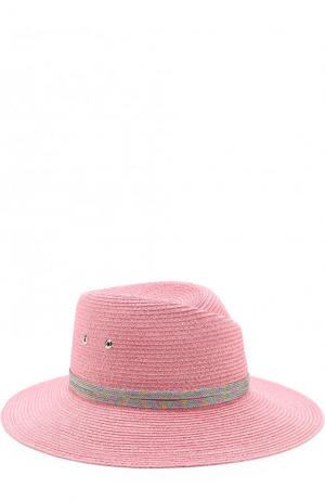 Шляпа Virginie с декоративной лентой Maison Michel. Цвет: розовый
