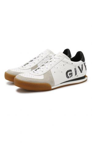 Кожаные кроссовки на шнуровке Givenchy. Цвет: белый