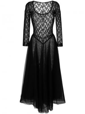 Кружевное платье с пышной юбкой Nina Ricci. Цвет: чёрный