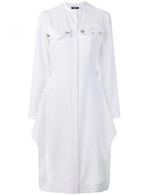 Платье-рубашка в тонкую полоску Calvin Klein 205W39nyc. Цвет: белый