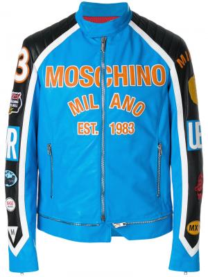 Куртка для мотокросса Moschino. Цвет: синий