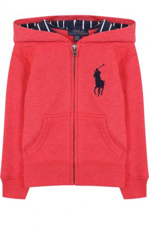 Спортивный кардиган на молнии с капюшоном Polo Ralph Lauren. Цвет: красный