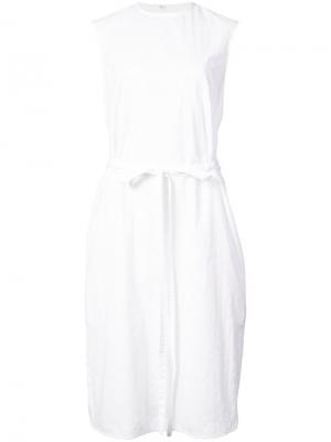 Платье с отделкой шитьем и поясом Calvin Klein 205W39nyc. Цвет: белый