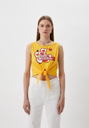 Топ Love Moschino. Цвет: желтый