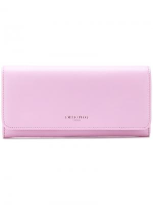 Континентальный кошелек с печатью логотипом Emilio Pucci. Цвет: розовый и фиолетовый