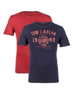 Комплект футболок TOM TAILOR. Цвет: бордовый