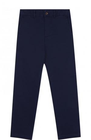 Хлопковые брюки прямого кроя Polo Ralph Lauren. Цвет: темно-синий