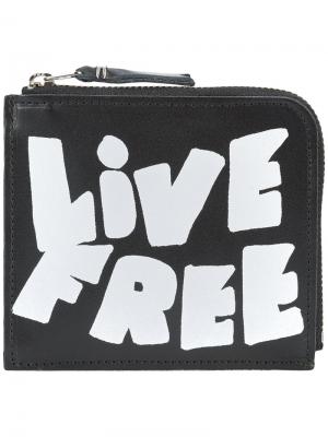 Бумажник Live Free Comme Des Garçons Wallet. Цвет: чёрный